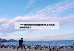 2026世预赛亚洲区赛程表积分,世预赛积分榜最新排名