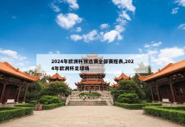 2024年欧洲杯预选赛全部赛程表,2024年欧洲杯足球场