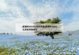 欧洲杯2023几月份开始,欧洲杯2023几月份开始举行