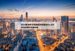 2024欧洲杯分组抽签时间是多少,2024年欧洲杯开幕时间