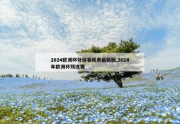 2024欧洲杯分组赛程表最新版,2024年欧洲杯预选赛