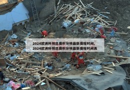 2024欧洲杯预选赛积分榜最新赛程时间,2024欧洲杯预选赛积分榜最新赛程时间表